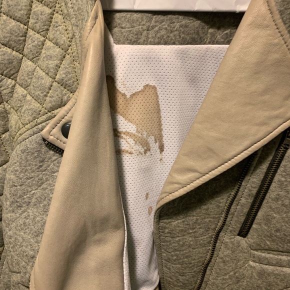 Francis Leon leather and wool jacket. - Picture 5 of 6